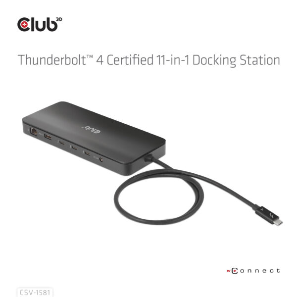 CLUB3D Thunderbolt 4 Certified 11-in-1 Docking Station - Afbeelding 23