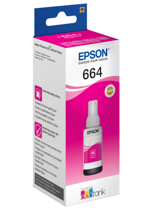 Epson 664 Ecotank Magenta ink bottle (70ml) - Afbeelding 3