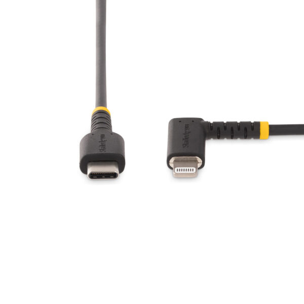 StarTech.com 2m Duurzame USB-C naar Lightning Kabel - USB 2.0 naar Lightning Laadkabel met Rechtse Hoek - Fast Charge en Sync US - Afbeelding 5