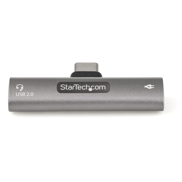 StarTech.com USB-C Audio & Oplaadadapter - USB-C Audio Adapter met USB-C Koptelefoon/Headset Poort en 60W USB Type-C Power Deliv - Afbeelding 4