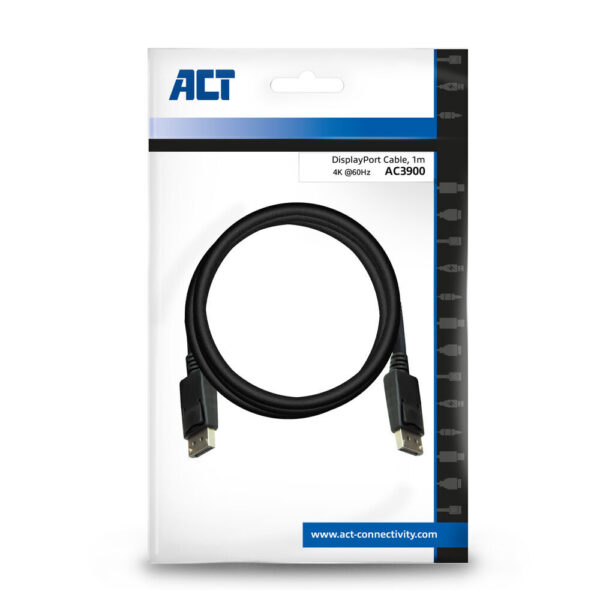 ACT 1 meter DisplayPort kabel male - male - Afbeelding 2