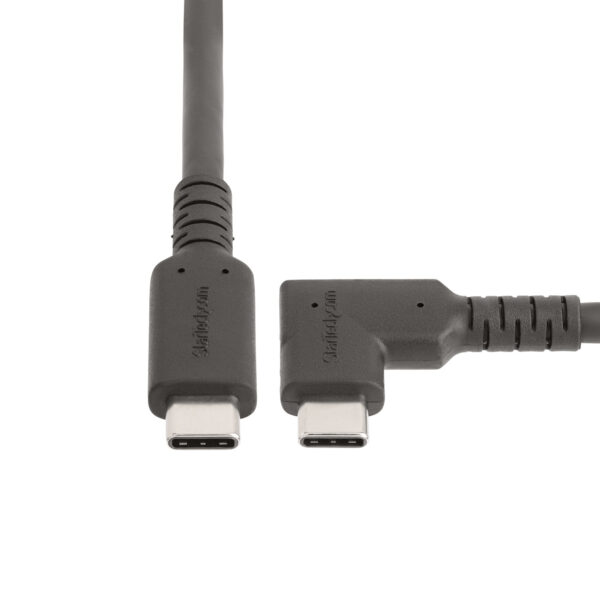 StarTech.com 50cm Haakse USB-C Kabel, Rugged, USB 3.2 Gen 2 (10 Gbps), USB C naar C Data transfer Kabel met Rechte Hoek, 4K 60Hz - Afbeelding 4