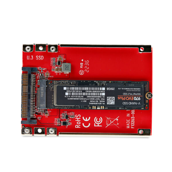 StarTech.com M.2 naar U.3 Adapter voor M.2 NVMe SSDs, PCIe M.2 Schijf naar 2.5inch U.3 (SFF-TA-1001) Host Adapter/Converter, TAA - Afbeelding 5