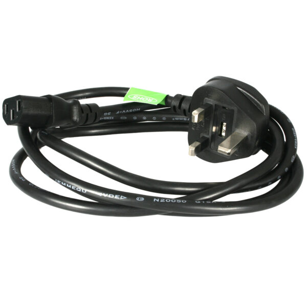 StarTech.com 1.8m UK Computer Stroomkabel, 18AWG, BS 1363 naar C13, 10A 250V, Zwart, AC Vervangkabel, Kettle Lead / UK Voedingsk - Afbeelding 4