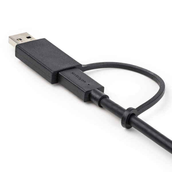 StarTech.com 1m USB-C Kabel met USB-A Adapter Dongle - Hybride 2-in-1 USB C Kabel met USB-A/USB-C naar USB-C (10Gbps/100W PD), U - Afbeelding 6