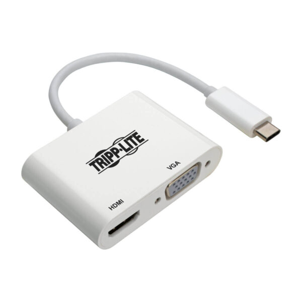 Tripp Lite U444-06N-HV4K video kabel adapter 0,1524 m USB Type-C HDMI + VGA (D-Sub) Wit