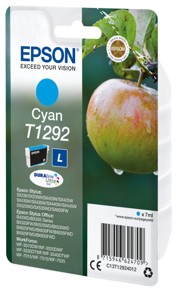 Epson Apple Singlepack Cyan T1292 DURABrite Ultra Ink - Afbeelding 2