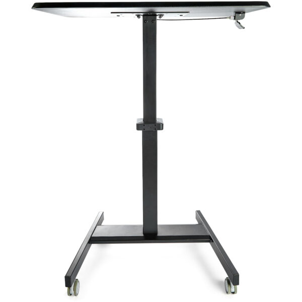 StarTech.com Mobiel Bureau Ergonomisch Zit-Sta Computermeubel op Wielen One Touch verstelbare Mobiele Werkplek Bureautafel op Wi - Afbeelding 7