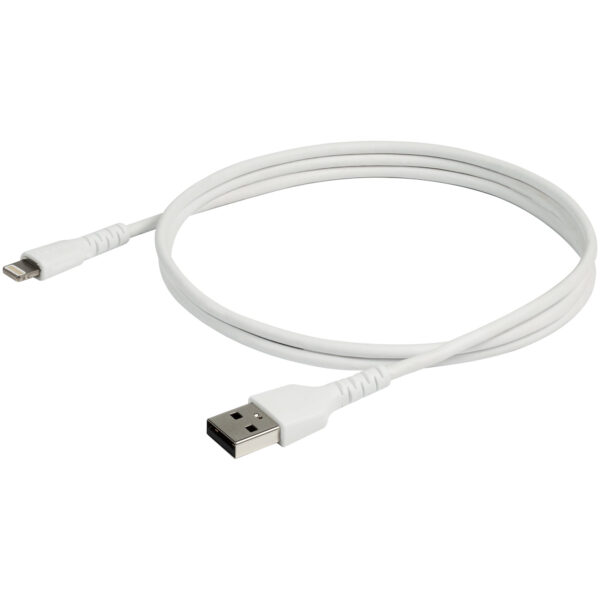StarTech.com Premium USB-A naar Lightning Kabel 1m Wit - USB Type A naar Lightning Charge & Sync Oplaadkabel - Verstevigd met Ar - Afbeelding 2