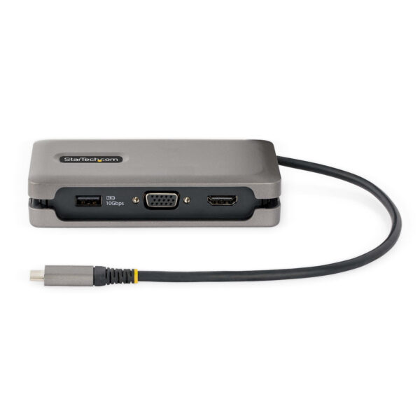 StarTech.com USB-C Multiport Adapter, 4K 60Hz HDMI/VGA, 3-Port USB Hub, 100W Power Delivery Pass-Through, GbE, Travel Docking St - Afbeelding 5