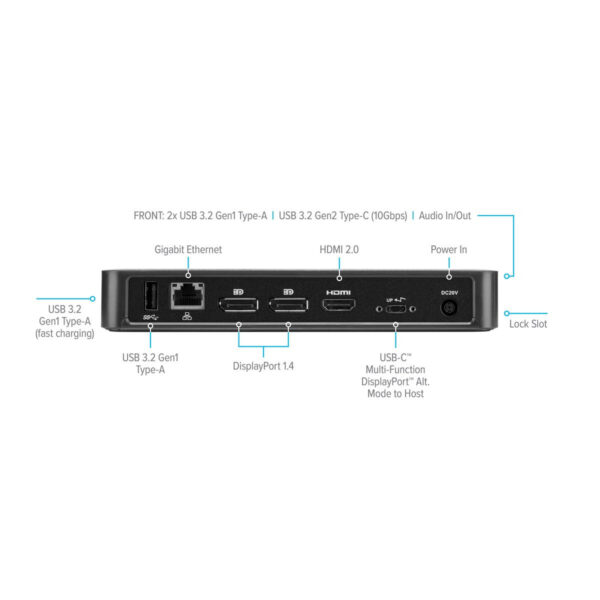 Targus DOCK430EUZ laptop dock & poortreplicator Bedraad Zwart - Afbeelding 3