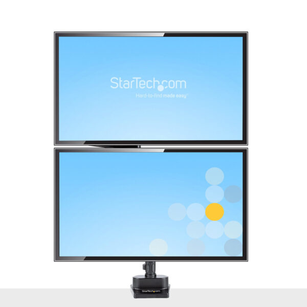 StarTech.com Dubbele Monitor Arm voor Bureaumontage, Full Motion Monitorbeugel voor 2x VESA-displays tot 32" (8kg), Verticale St - Afbeelding 5