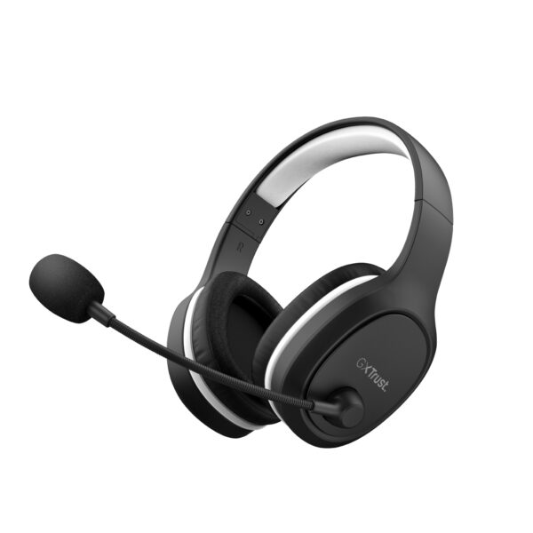 Trust GXT 391 Thian Headset Bedraad en draadloos Hoofdband Gamen USB Type-C Zwart, Wit - Afbeelding 3