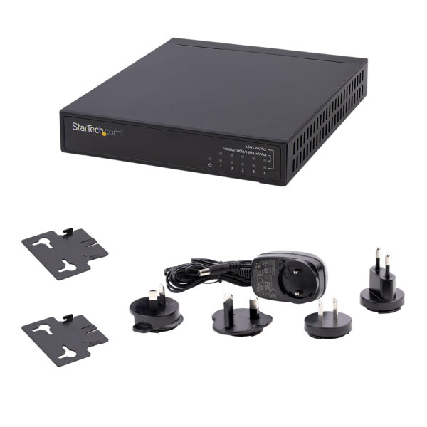 StarTech.com Unmanaged 2.5G Switch - 5 Port Gigabit Switch - 2.5GBASE-T Unmanaged Ethernet Switch - Ethernet Splitter - Din Rail - Afbeelding 11