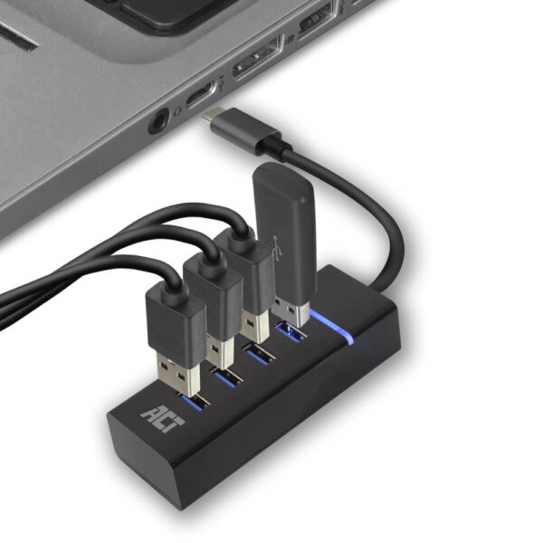 ACT USB-C hub 3.0, 4 poorts, USB-A - Afbeelding 5