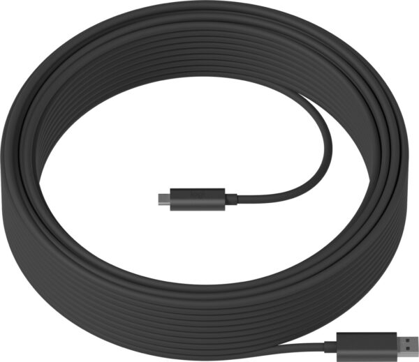 Logitech 939-001802 USB-kabel USB 3.2 Gen 2 (3.1 Gen 2) 25 m USB A USB C Grafiet