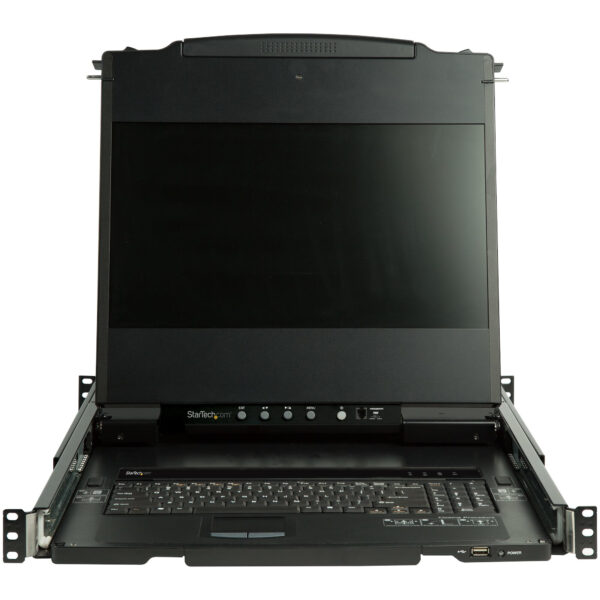 StarTech.com Dual Rail KVM Rack Console, HD 1080p, Single Port DVI/VGA KVM met 17" LCD Scherm voor Server Rack, Universele 1U LC - Afbeelding 2