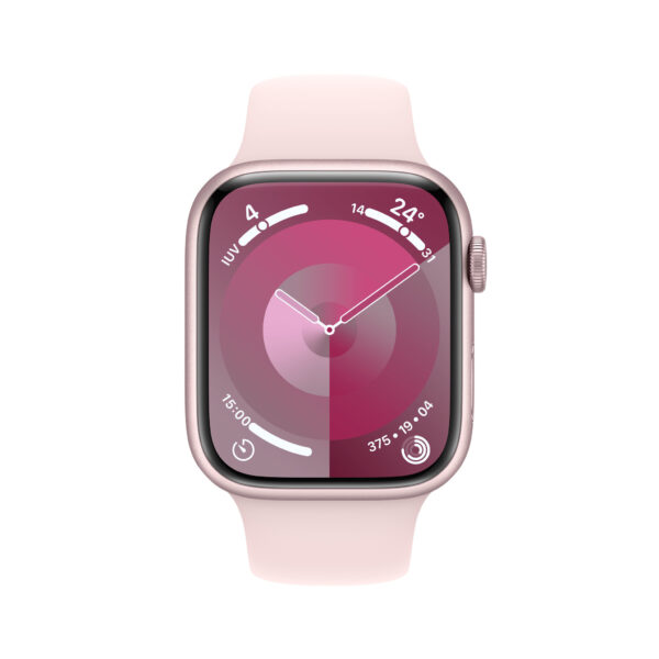 Apple Watch Series 9 45 mm Digitaal 396 x 484 Pixels Touchscreen 4G Roze Wifi GPS - Afbeelding 5