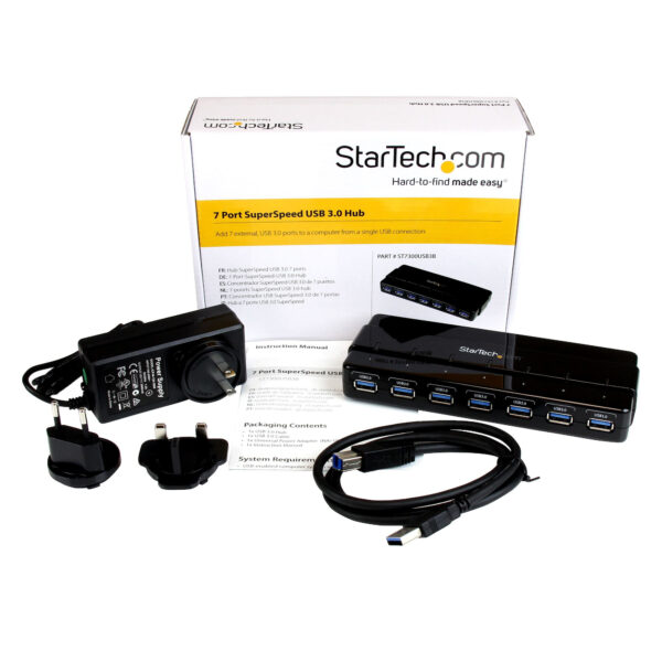 StarTech.com 7-poorts USB 3.0-hub - 5Gbps - desktop - Afbeelding 6