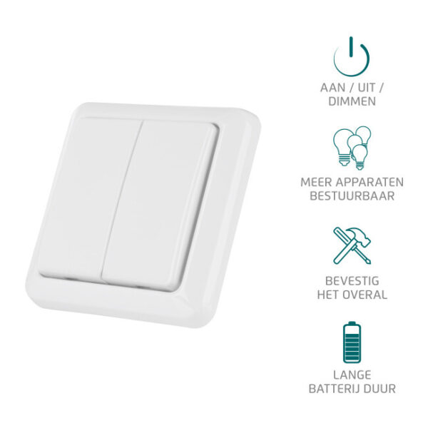 KlikAanKlikUit AWST-8802 elektrische schakelaar Schuifschakelaar 2P - Afbeelding 2