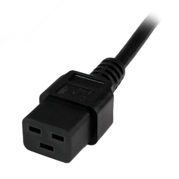 StarTech.com 2m Computer Stroomkabel, 16AWG, EU Schuko naar C19, 16A 250V, Zwart, AC Vervangkabel, Printer Voedingskabel, PC Pow - Afbeelding 4