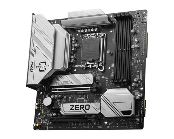 MSI B760M PROJECT ZERO moederbord Intel B760 LGA 1700 micro ATX - Afbeelding 2