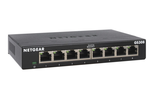 NETGEAR GS308-300PES netwerk-switch Unmanaged L2 Gigabit Ethernet (10/100/1000) Zwart - Afbeelding 2