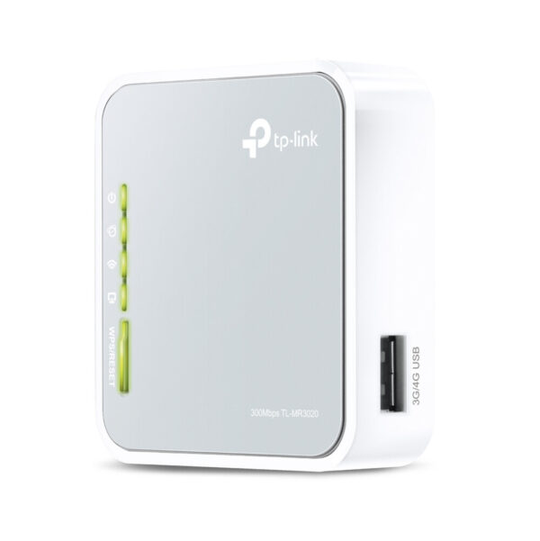 TP-Link TL-MR3020 draadloze router Fast Ethernet Single-band (2.4 GHz) Grijs, Wit