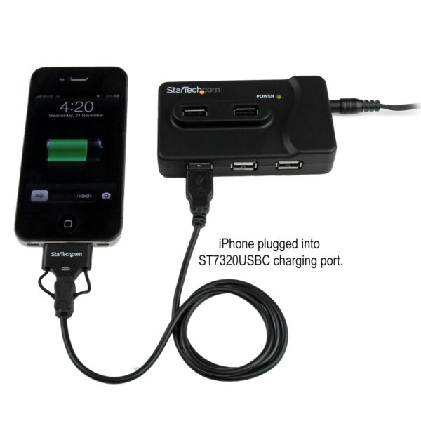 StarTech.com 6-poort USB 3.0/2.0 Combo Hub met Oplaadpoort - Afbeelding 5