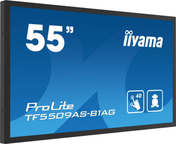 iiyama TF5539AS-B1AG beeldkrant Digitale signage flatscreen 138,7 cm (54.6") LED 500 cd/m² 4K Ultra HD Zwart Touchscreen Type pr - Afbeelding 2