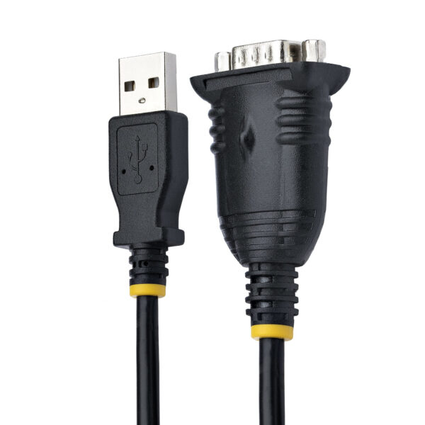 StarTech.com 1m USB Serial Converter Kabel, DB9 Male RS232 naar USB Converter, Prolific Chipset, USB naar Serieel Adapter voor P - Afbeelding 2