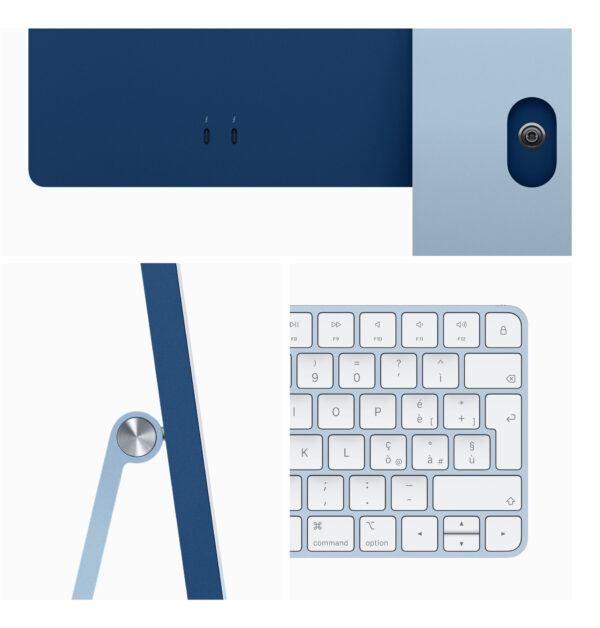 Apple iMac Apple M M3 59,7 cm (23.5") 4480 x 2520 Pixels Alles-in-één-pc 8 GB 256 GB SSD macOS Sonoma Wi-Fi 6E (802.11ax) Blauw - Afbeelding 3