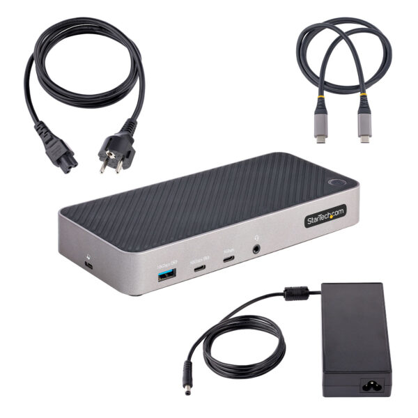 StarTech.com USB-C Triple Monitor Docking Station - HDMI/DP Triple 4k USB-C Dock - 5x USB Hub - GbE - 100W PD - Universeel Multi - Afbeelding 2