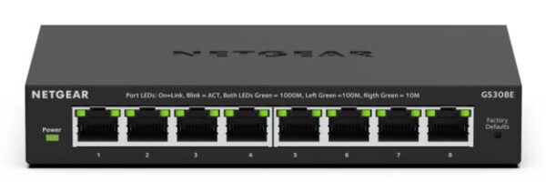 NETGEAR GS308E Managed L2/L3 Gigabit Ethernet (10/100/1000) Zwart - Afbeelding 3