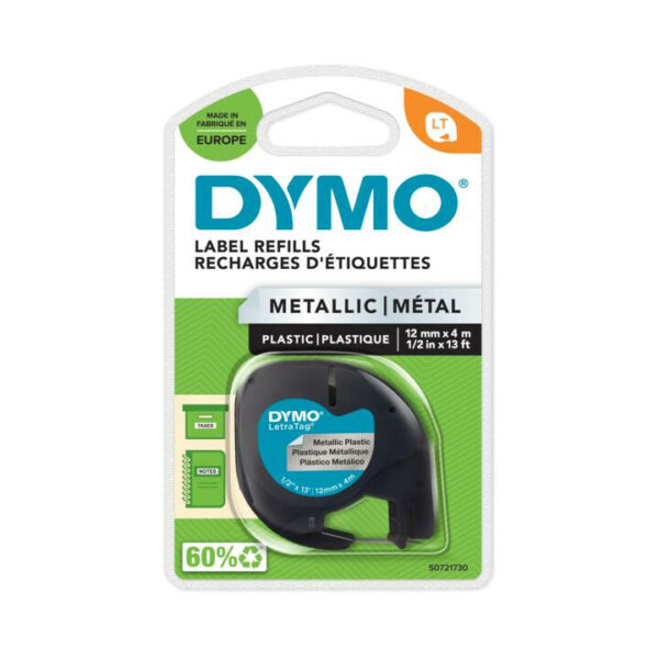 DYMO S0721730 labelprinter-tape Zwart op metallic - Afbeelding 3