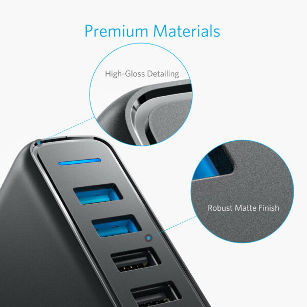 Anker PowerPort Speed 5 Universeel Zwart AC Binnen - Afbeelding 7