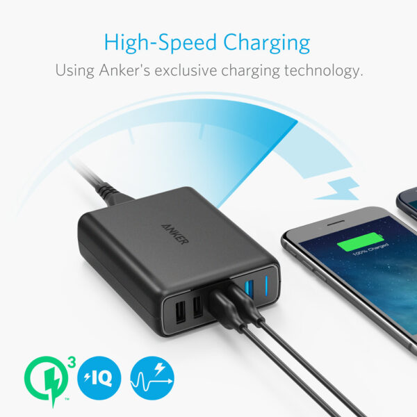 Anker PowerPort Speed 5 Universeel Zwart AC Binnen - Afbeelding 2