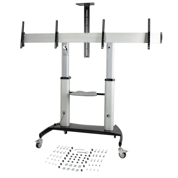 StarTech.com STNDMTVDUO tv-bevestiging 152,4 cm (60") Zwart, Zilver - Afbeelding 9