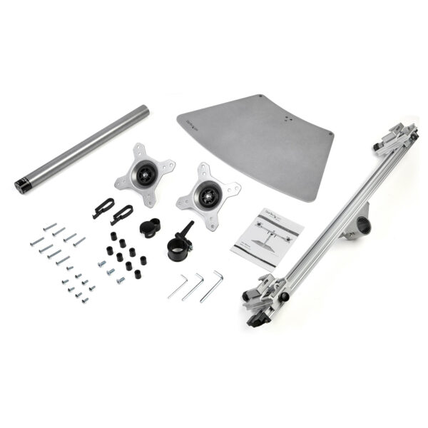 StarTech.com Dual Monitor Stand, Ergonomische Monitorstandaard voor twee VESA Schermen tot 24" (8kg), Gesynchroniseerde Verstelb - Afbeelding 5