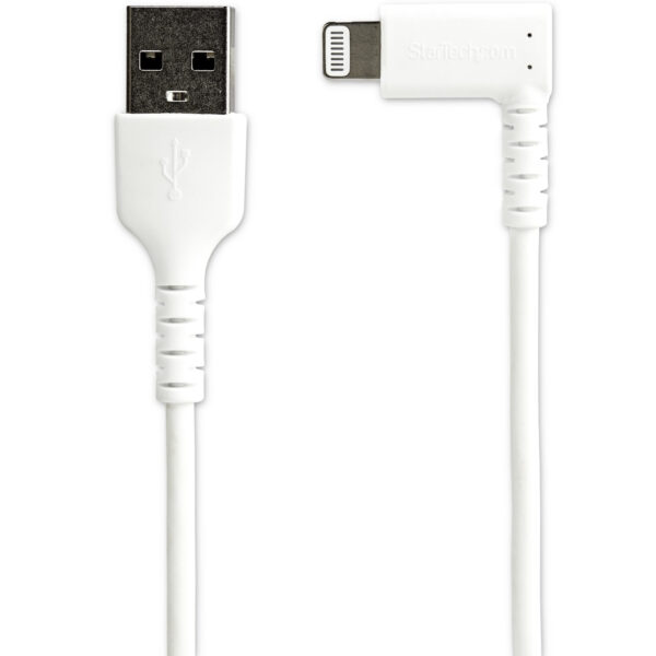 StarTech.com Premium USB-A naar Lightning Kabel 2m Wit - Robuuste 90° haakse USB Type A naar Lightning Charge & Sync Oplaadkabel - Afbeelding 4