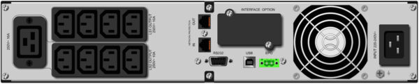 NEXT UPS Systems Mantis II 1500 RT2U NETPACK UPS Line-interactive 1,5 kVA 1350 W 8 AC-uitgang(en) - Afbeelding 2