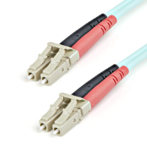 StarTech.com 1m LC/UPC naar LC/UPC OM3 Multimode Glasvezel Netwerkkabel, Full Duplex 50/125µm Zipcord Fiber, 100G Netwerken, LOM