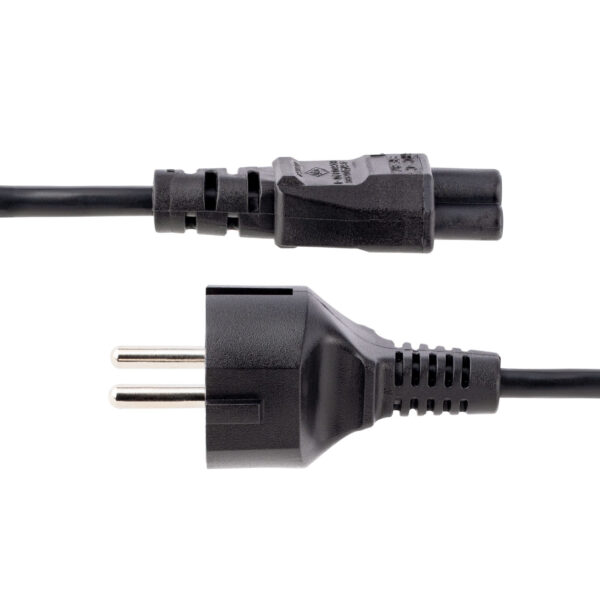StarTech.com 3m Laptop Stroomkabel, EU Schuko Plug naar C5 (Clover Leaf), 2.5A 250V, 18AWG, Laptop Vervangkabel, Printer Voeding - Afbeelding 3