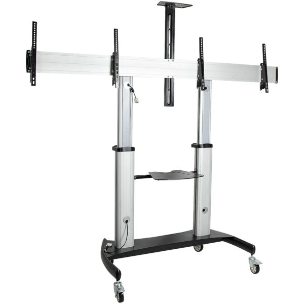 StarTech.com STNDMTVDUO tv-bevestiging 152,4 cm (60") Zwart, Zilver - Afbeelding 3