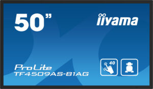 iiyama TF5039AS-B1AG beeldkrant Digitale signage flatscreen 125,7 cm (49.5") LED 500 cd/m² 4K Ultra HD Zwart Touchscreen Type pr