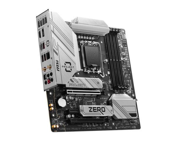 MSI B760M PROJECT ZERO moederbord Intel B760 LGA 1700 micro ATX - Afbeelding 3