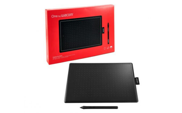 Wacom One by Medium grafische tablet Zwart, Rood 2540 lpi 216 x 135 mm USB - Afbeelding 3