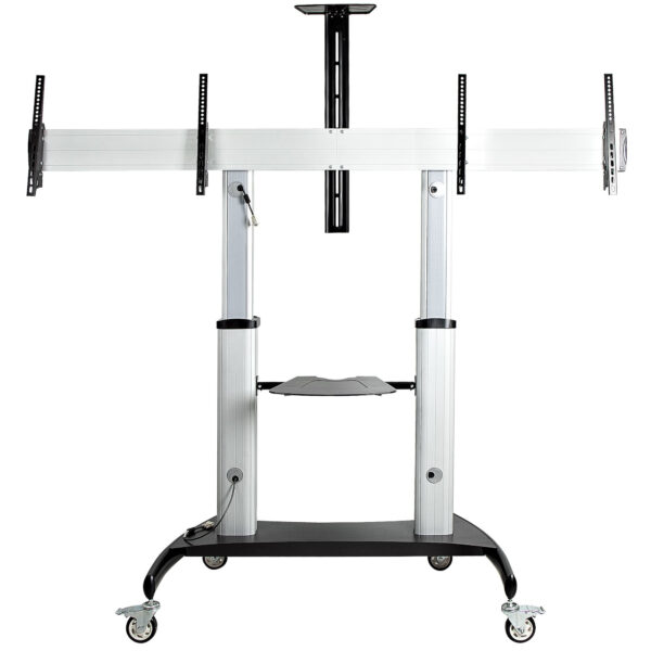 StarTech.com STNDMTVDUO tv-bevestiging 152,4 cm (60") Zwart, Zilver - Afbeelding 2
