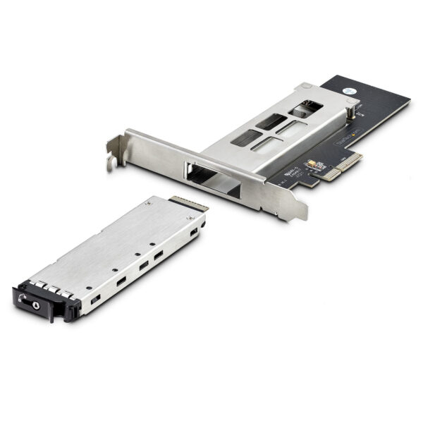 StarTech.com M.2 NVMe SSD naar PCIe x4 Hot-Swap Drive Bay met Verwisselbare Tray voor PCI Express Expansion Slot, Installatie zo - Afbeelding 2