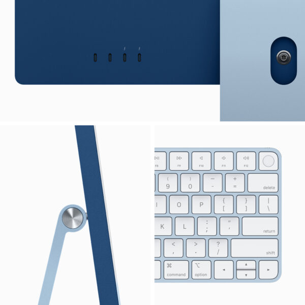 Apple iMac Apple M M3 59,7 cm (23.5") 4480 x 2520 Pixels Alles-in-één-pc 8 GB 512 GB SSD macOS Sonoma Wi-Fi 6E (802.11ax) Blauw - Afbeelding 5